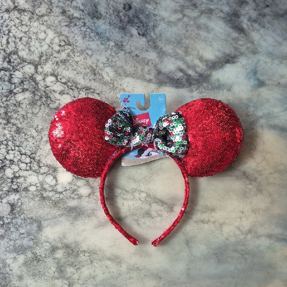 Disney Sparkling Red Minnie Mouse Headband - Picture 1 of 3